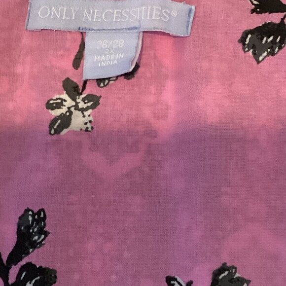 Only Necessities Cotton Floral Kaftan Muumuu House/Patio Dress 2X Pink 297F - Picture 7 of 9